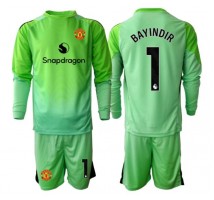 Manchester United Altay Bayindir #1 Bramkarskie Koszulka Trzecia dzieci 2025-26 Długi Rękaw (+ krótkie spodenki)